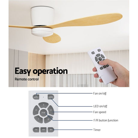 Dimension diagram of the 132 cm three blade ceiling fan