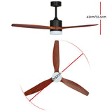 Remote control supplied with the dark wood DC motor ceiling fan