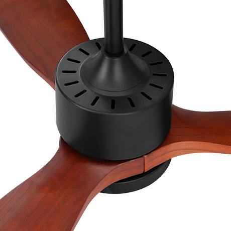 Blade detail on the 52 inch dark wood ceiling fan