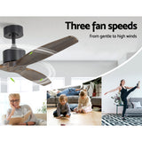 Devanti 52-Inch Ceiling Fan with Remote — Dark Wood (Fan Only, No Light) — Allure Home Collections