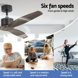 Remote control supplied with the dark wood ceiling fan