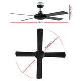 Remote control supplied with the black DC motor ceiling fan