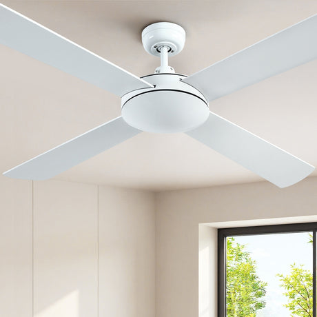 Devanti 52-Inch Ceiling Fan with Remote — White (Fan Only, No Light) — Allure Home Collections