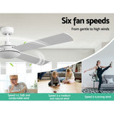 Devanti 52-Inch Ceiling Fan with Remote — White (Fan Only, No Light) — Allure Home Collections