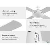 Devanti 52-Inch Ceiling Fan with Remote — White (Fan Only, No Light) — Allure Home Collections