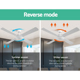 Devanti 52-Inch Ceiling Fan with Remote — White (Fan Only, No Light) — Allure Home Collections