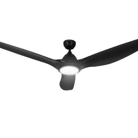 Devanti 64-Inch Ceiling Fan with DC Motor, LED Light and Remote — Black — Allure Home Collections