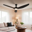 Devanti 64-Inch Ceiling Fan with DC Motor, LED Light and Remote — Black — Allure Home Collections