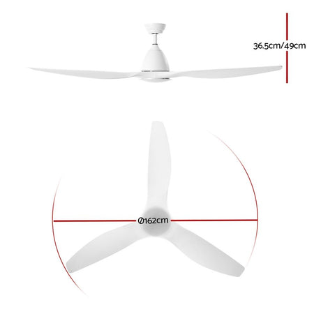 Large white ceiling fan mounted in an open plan living area