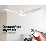 Remote control for the five speed 163 cm white ceiling fan