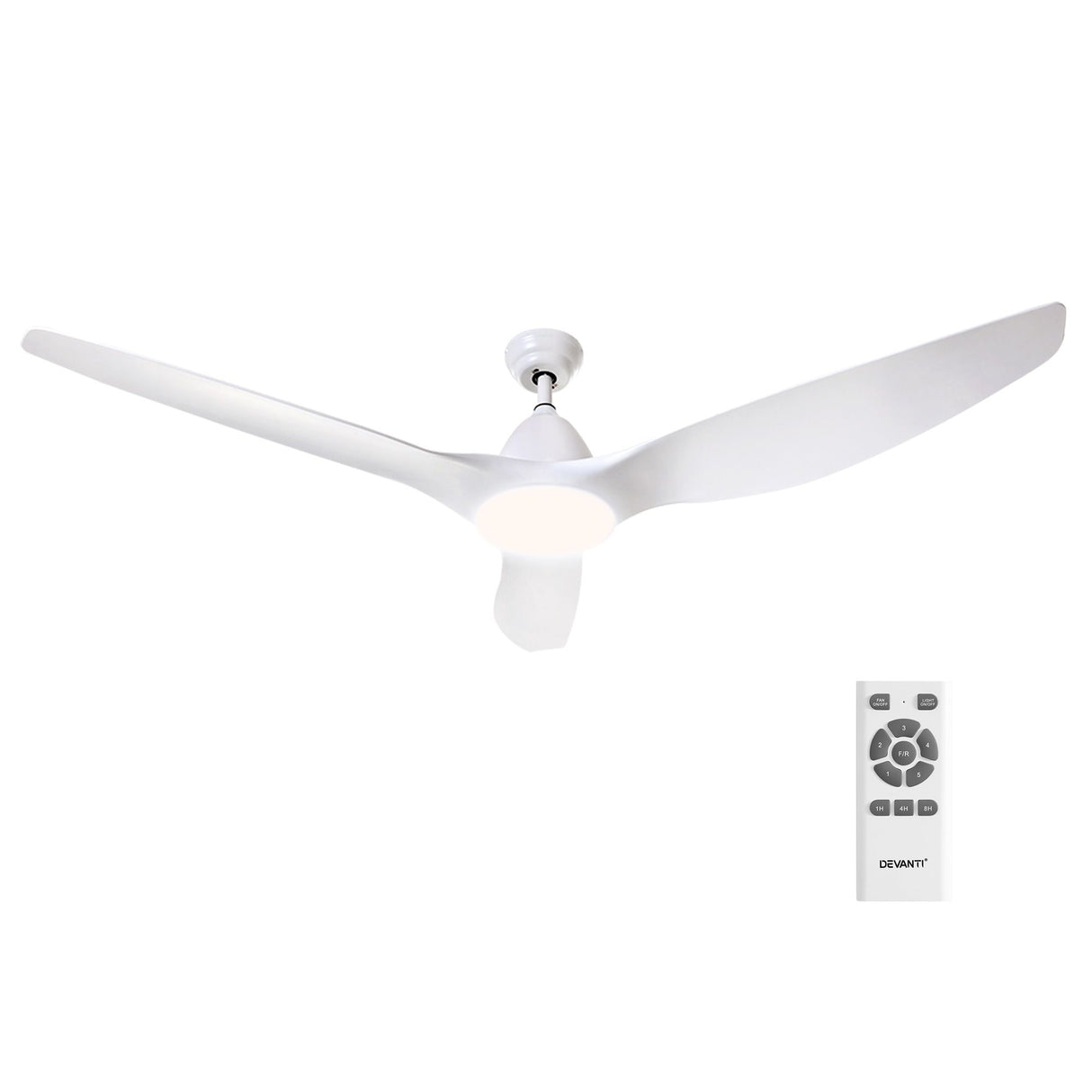 Dimension diagram of the 163 cm three blade ceiling fan