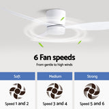 Blade detail of the white 132 cm ceiling fan