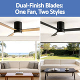 Reverse airflow diagram for summer and winter ceiling fan use