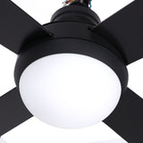 Remote control supplied with the black six speed ceiling fan