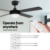 Ceiling fan LED light in cool white, warm white and neutral settings