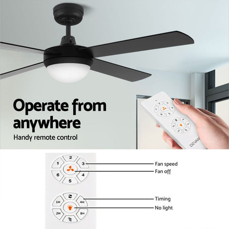 Ceiling fan LED light in cool white, warm white and neutral settings
