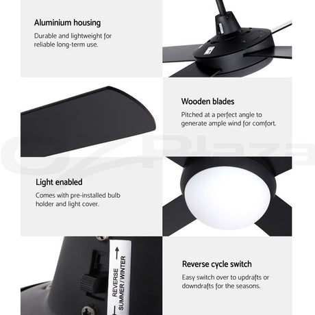 Extension rod and mounting hardware for the black ceiling fan