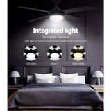 Devanti 52'' Remote-Controlled Ceiling Fan with Light