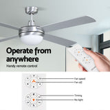 Remote control for the six speed 132 cm ceiling fan