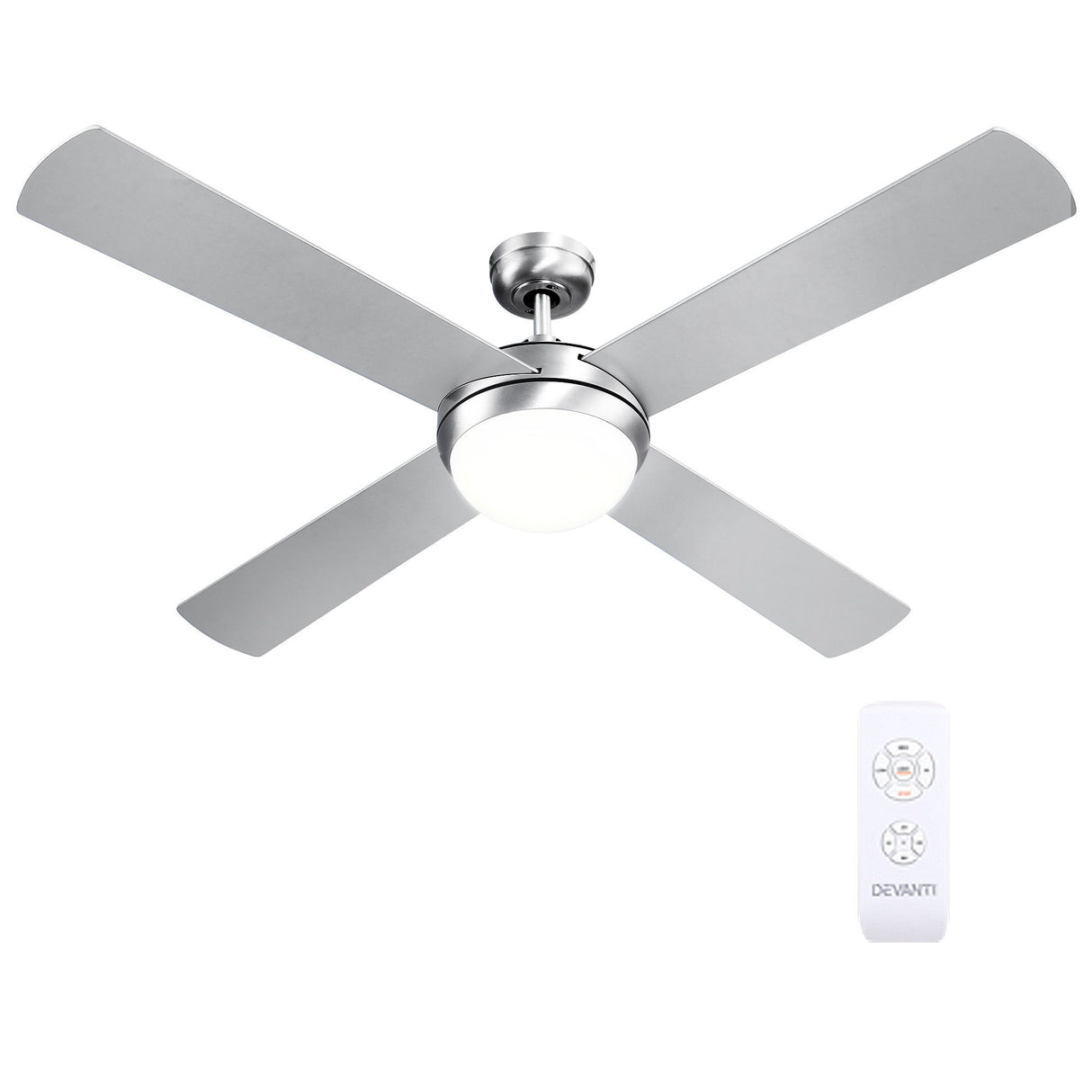 Ceiling fan with extension rod and installation accessories