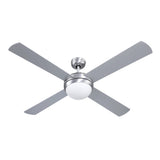 Devanti 52-Inch AC Motor Ceiling Fan with LED Light and Remote — Silver — Allure Home Collections