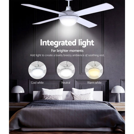 Remote control for the six speed 132 cm white ceiling fan