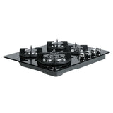 Close up of the 3.6 kW wok burner with cast iron grate above