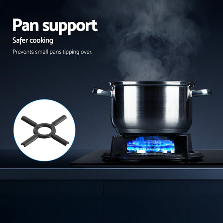 LPG conversion kit and gas regulator supplied with the cooktop