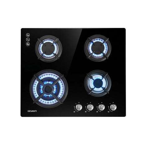 Dimension diagram of the gas cooktop, 60 x 51 x 11 cm with cut out sizes