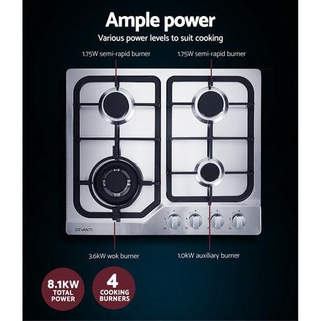 Cast iron pan support fitted over the auxiliary burner for small pots