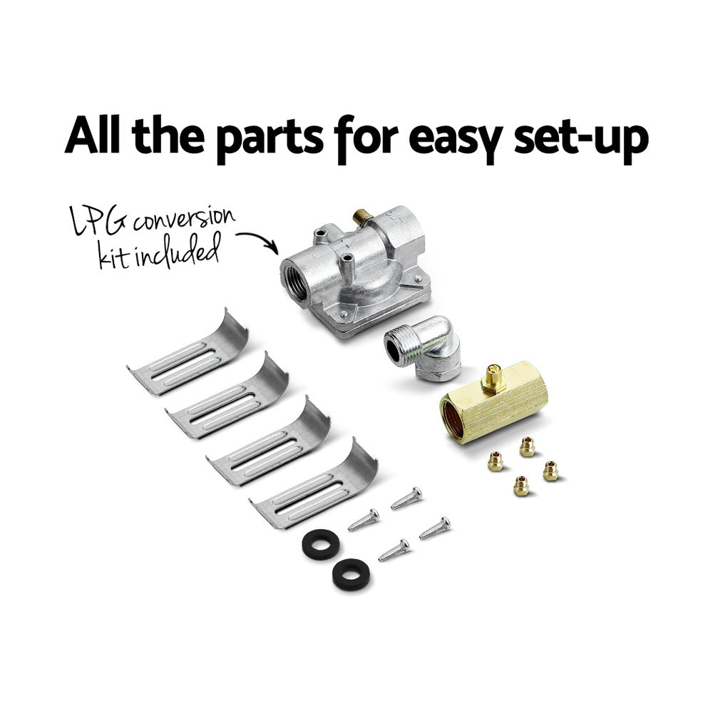 Gas regulator and accessory pack supplied with the 60 cm gas cooktop
