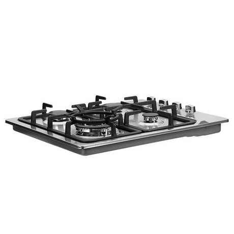 Close up of the 3.6 kW wok burner on the stainless steel cooktop