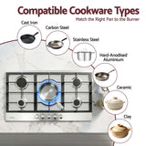 Cooktop installed into a kitchen benchtop