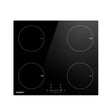 60 cm four zone induction cooktop with black ceramic glass surface and touch controls