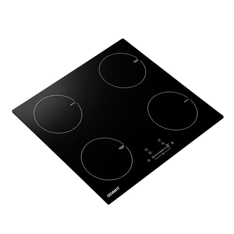 Close up of touch control panel and LED display on the 60 cm induction cooktop