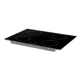 Close up of the touch control panel and LED display on the induction cooktop