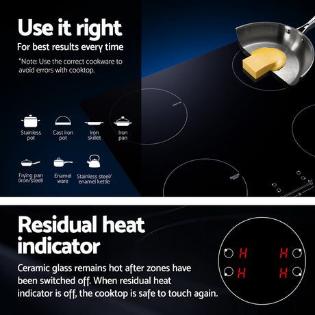 Underside of the induction cooktop showing the cooling fan and wiring connection