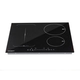 Close up of the touch and slider control panel on the induction cooktop
