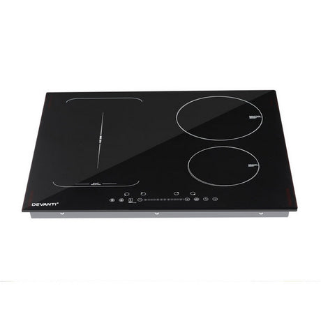 Close up of the touch and slider control panel on the induction cooktop
