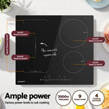 Flex zone with square coils shown holding a large griddle pan