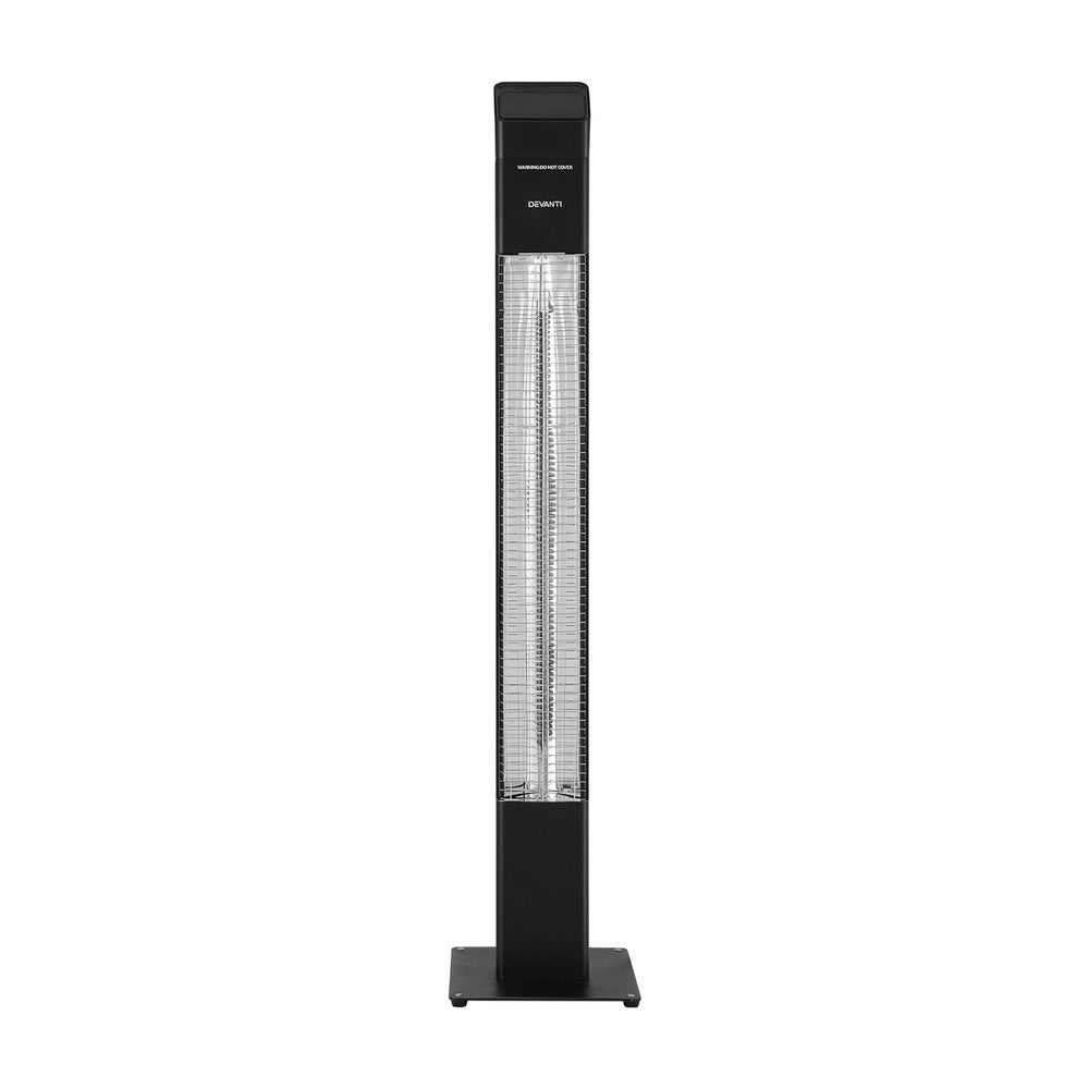 Top touch control panel and LED display on the tower heater