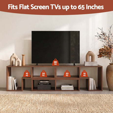 Zeehan Modular TV Stand, Walnut
