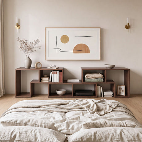 Zeehan Modular TV Stand, Walnut