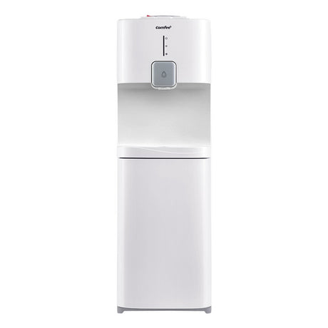 Close up of the single faucet dispensing chilled water into a glass