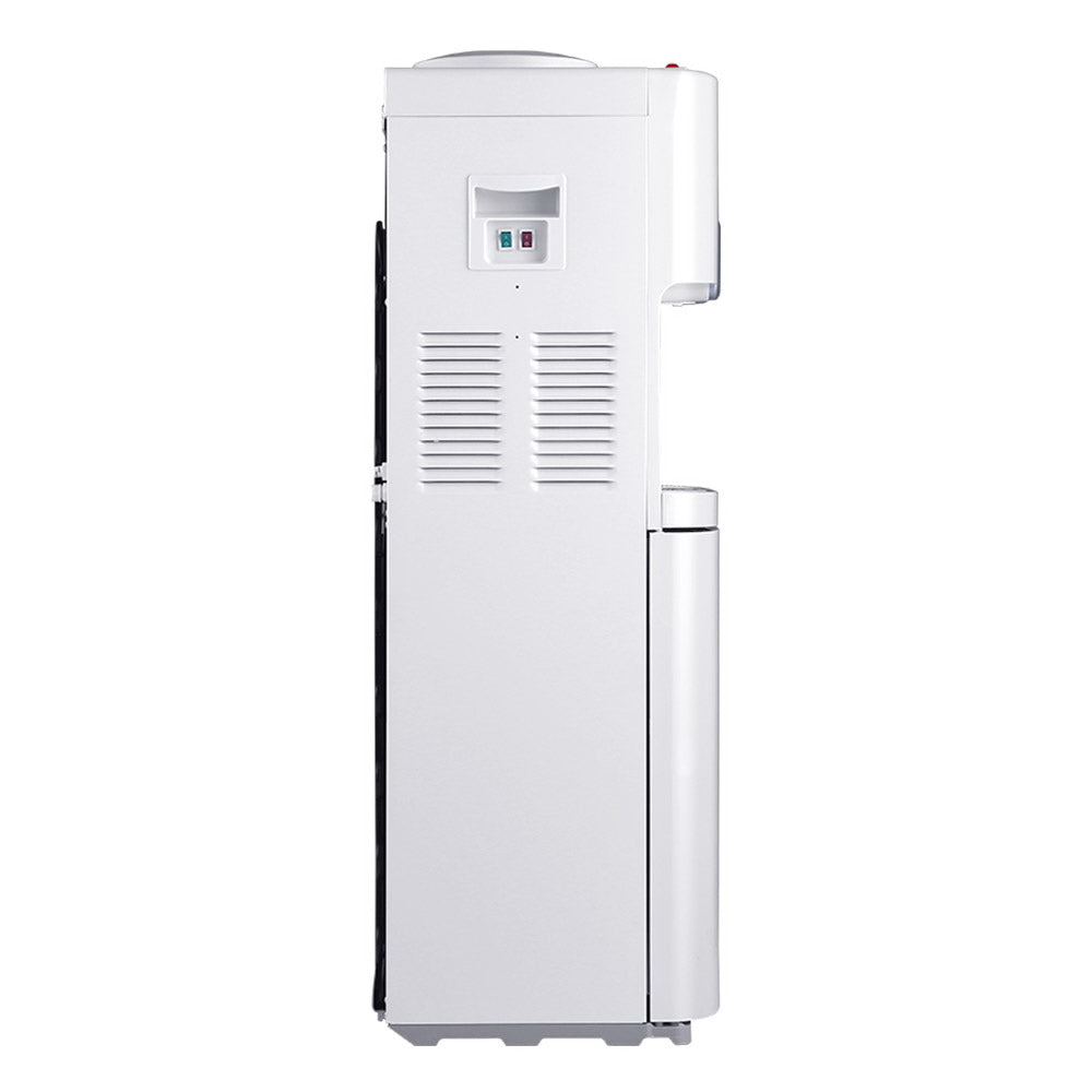 Child safety lock on the hot water control of the water dispenser