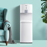 Dimension diagram of the water dispenser measuring 34 by 31 by 97 centimetres