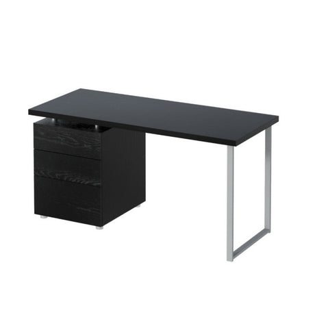 Artiss 140cm Black Computer Desk with 3-Drawer Cabinet — Allure Home Collections