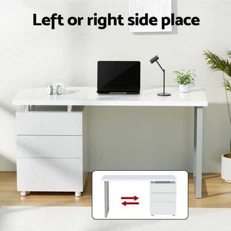 Artiss 140CM White Computer Desk with Drawers