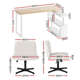 Chisholm Office Desk, Oak 140cm view 2