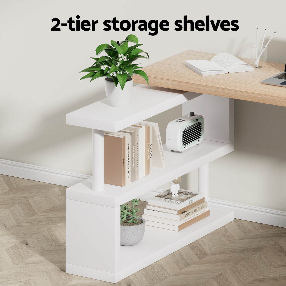 Chisholm Office Desk, Oak 140cm view 8